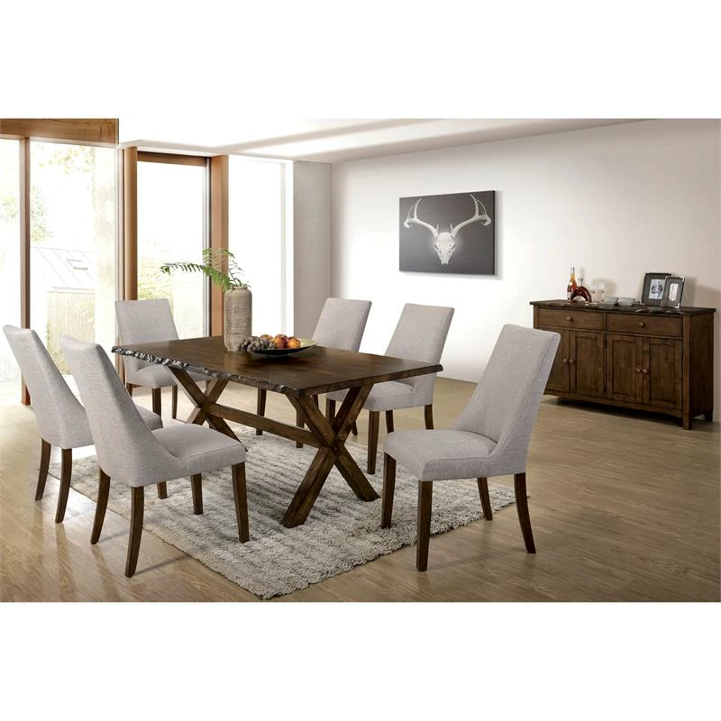 Budget 😉 Furniture Of America Terra Fabric Upholstered Side Chair In Walnut (Set Of 2) ⌛ 8 Budget 😉 Furniture Of America Terra Fabric Upholstered Side Chair In Walnut (Set Of 2) ⌛ - Image 6