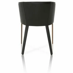 Flash Sale 🌟 Maklaine Leather Dining Side Chair In Saddle And Midnight Edge 🔔 -Cheap Office Chairs Store 1868668 4 L