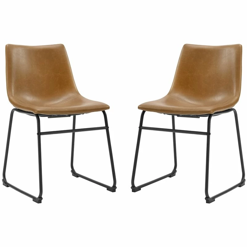 Top 10 ๐ Walker Edison 18" Faux Leather Dining Chair In Whiskey Brown (Set Of 2) ๐งจ 3 Top 10 ๐ Walker Edison 18" Faux Leather Dining Chair In Whiskey Brown (Set Of 2) ๐งจ