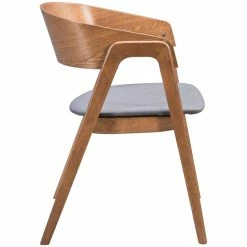 Top 10 ✔️ ZUO Alden Dining Arm Chair (Set Of 2) Walnut & Dark Gray ❤️ -Cheap Office Chairs Store 1870572 3 L
