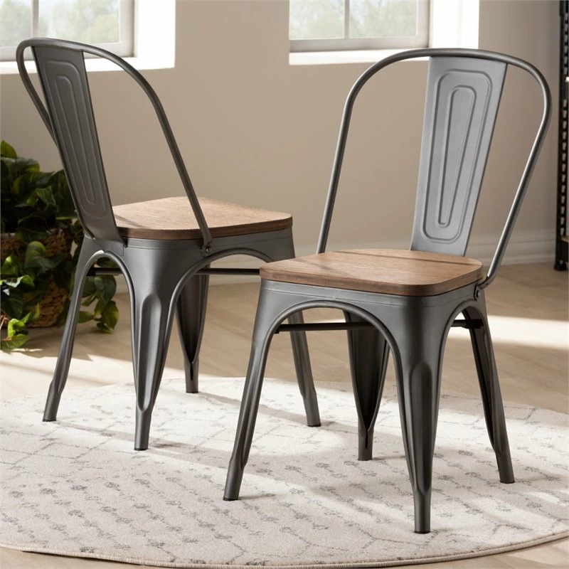 Buy ๐ Baxton Studio Tolix Steel Dining Side Chair In Gunmetal (Set Of 2) ๐คฉ 4 Buy ๐ Baxton Studio Tolix Steel Dining Side Chair In Gunmetal (Set Of 2) ๐คฉ - Image 2