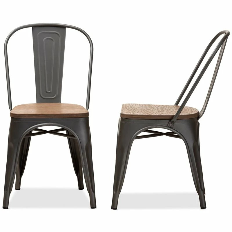 Buy ๐ Baxton Studio Tolix Steel Dining Side Chair In Gunmetal (Set Of 2) ๐คฉ 6 Buy ๐ Baxton Studio Tolix Steel Dining Side Chair In Gunmetal (Set Of 2) ๐คฉ - Image 4