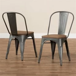 Buy ๐ Baxton Studio Tolix Steel Dining Side Chair In Gunmetal (Set Of 2) ๐คฉ 14 Buy ๐ Baxton Studio Tolix Steel Dining Side Chair In Gunmetal (Set Of 2) ๐คฉ -Cheap Office Chairs Store 1880261 4 L