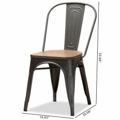 Buy ๐ Baxton Studio Tolix Steel Dining Side Chair In Gunmetal (Set Of 2) ๐คฉ 17 Buy ๐ Baxton Studio Tolix Steel Dining Side Chair In Gunmetal (Set Of 2) ๐คฉ -Cheap Office Chairs Store 1880261 7 L