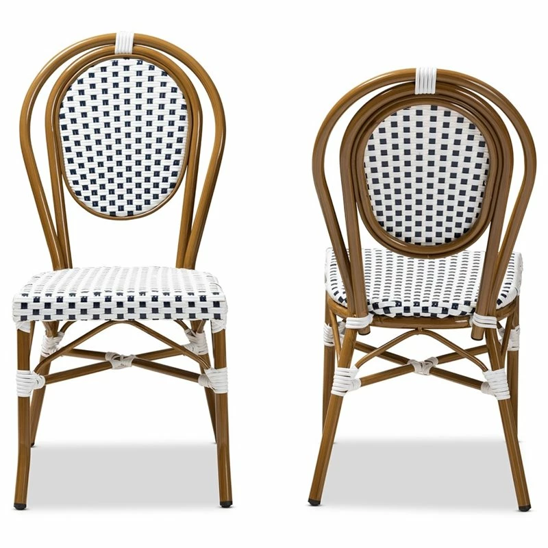 Best Pirce ❤️ Baxton Studio Gauthier Dining Side Chair In Navy And White (Set Of 2) 😉 5 Best Pirce ❤️ Baxton Studio Gauthier Dining Side Chair In Navy And White (Set Of 2) 😉 - Image 3
