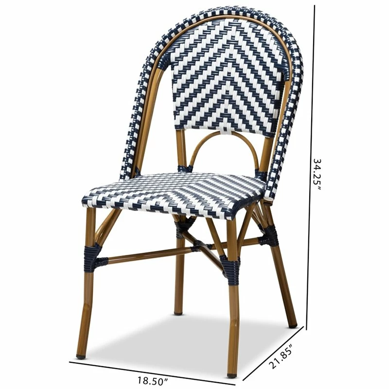 Best Pirce ๐ Baxton Studio Celie Dining Side Chair In Navy And White (Set Of 2) ๐ 9 Best Pirce ๐ Baxton Studio Celie Dining Side Chair In Navy And White (Set Of 2) ๐ - Image 7