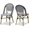 Best Pirce 🌟 Baxton Studio Celie Dining Side Chair In Navy And White (Set Of 2) 🎁 -Cheap Office Chairs Store 1880273 L