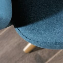 Budget 👏 Sauder International Lux Velvet Accent Chair In Blue And Satin Gold 🎁 -Cheap Office Chairs Store 1890607 12 L