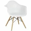Coupon 🎁 Pemberly Row Arm Bucket Seat Dining Chair In White 🤩 -Cheap Office Chairs Store 1909233 L