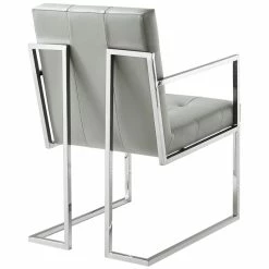 Coupon 😍 Brika Home Faux Leather Dining Chair In Light Gray (Set Of 2) ❤️ -Cheap Office Chairs Store 1913287 6 L