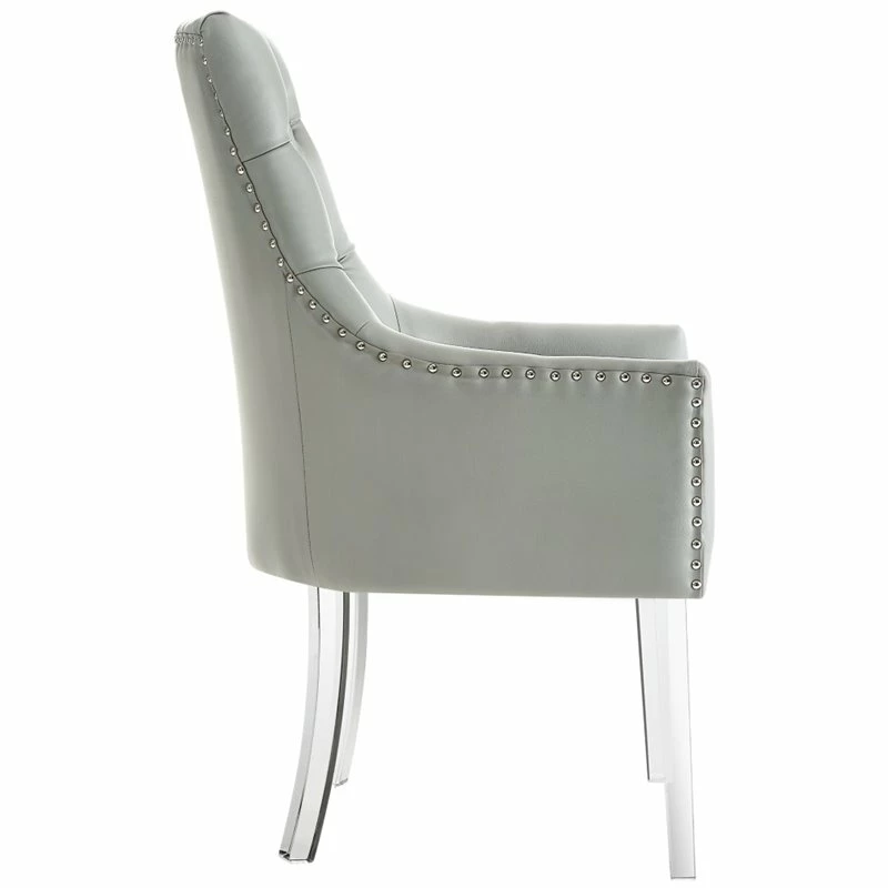 Cheapest ❤️ Brika Home Faux Leather Dining Chair In Gray (Set Of 2) 🤩 6 Cheapest ❤️ Brika Home Faux Leather Dining Chair In Gray (Set Of 2) 🤩 - Image 4