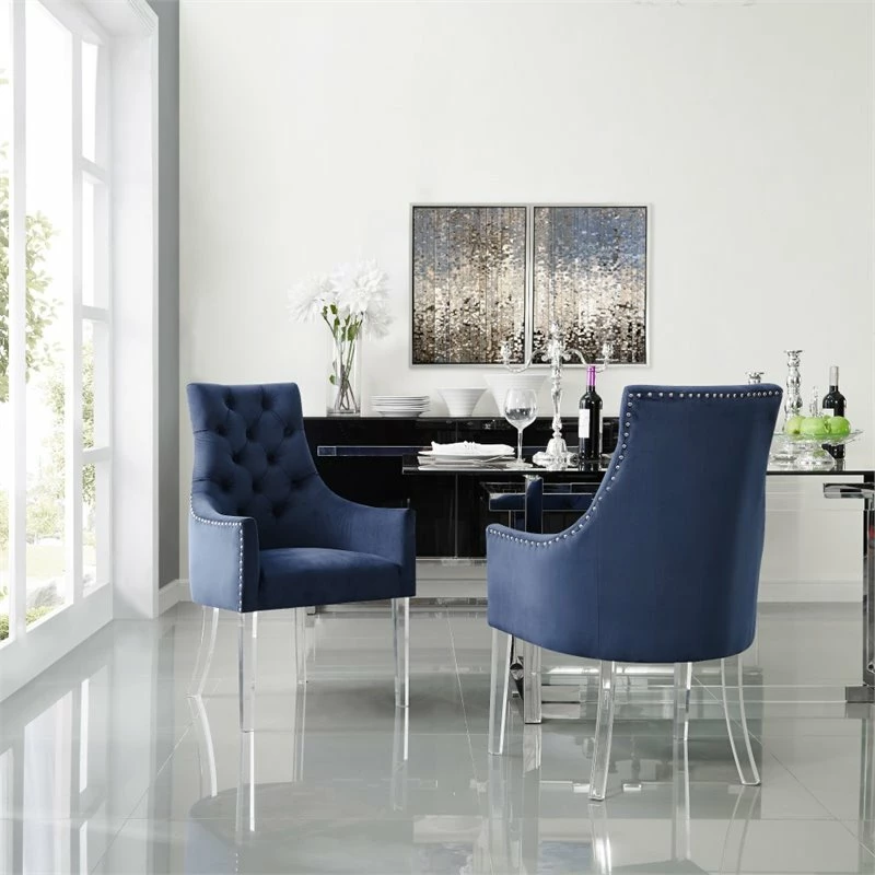 Flash Sale ๐ Brika Home Velvet Dining Chair In Navy Blue (Set Of 2) ๐คฉ 4 Flash Sale ๐ Brika Home Velvet Dining Chair In Navy Blue (Set Of 2) ๐คฉ - Image 2