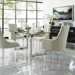 Deals 🧨 Brika Home Dining Chair In Cream White (Set Of 2) 🔔 -Cheap Office Chairs Store 1913347 6 L