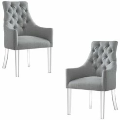 Hot Sale ๐ Brika Home Dining Chair In Light Gray (Set Of 2) โค๏ธ
