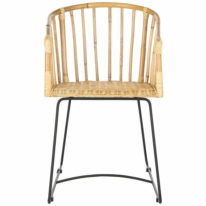 Flash Sale ⭐ Safavieh Siena Rattan Dining Arm Chair In Natural And Black 😀 4 Flash Sale ⭐ Safavieh Siena Rattan Dining Arm Chair In Natural And Black 😀 - Image 2