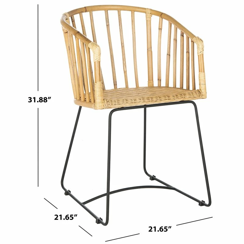 Flash Sale ⭐ Safavieh Siena Rattan Dining Arm Chair In Natural And Black 😀 11 Flash Sale ⭐ Safavieh Siena Rattan Dining Arm Chair In Natural And Black 😀 - Image 9