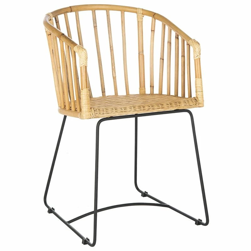 Flash Sale ⭐ Safavieh Siena Rattan Dining Arm Chair In Natural And Black 😀 3 Flash Sale ⭐ Safavieh Siena Rattan Dining Arm Chair In Natural And Black 😀