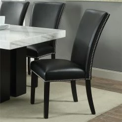 Cheap 🎁 Steve Silver Company Steve Silver Camila Black Faux Leather Dining Chair 😉 7 Cheap 🎁 Steve Silver Company Steve Silver Camila Black Faux Leather Dining Chair 😉 -Cheap Office Chairs Store 1922305 L
