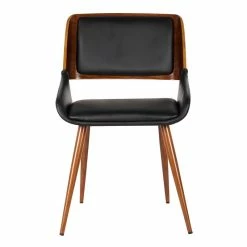 Buy 😉 Hawthorne Collections Dining Chair In Walnut And Black ⌛ -Cheap Office Chairs Store 1924039 2 L