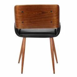 Buy 😉 Hawthorne Collections Dining Chair In Walnut And Black ⌛ -Cheap Office Chairs Store 1924039 4 L