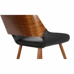 Buy 😉 Hawthorne Collections Dining Chair In Walnut And Black ⌛ -Cheap Office Chairs Store 1924039 6 L