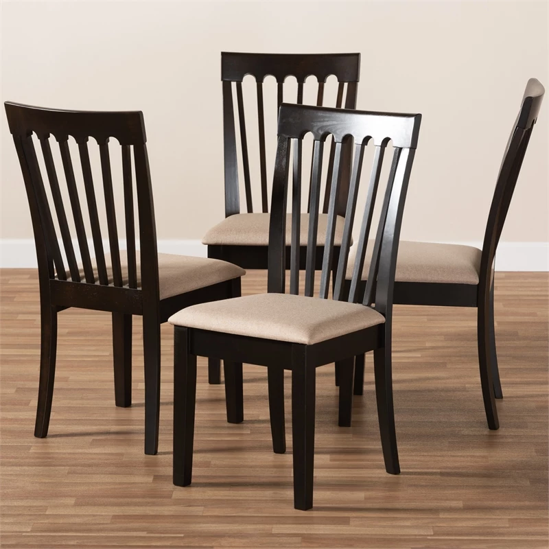 Best Sale ๐ Baxton Studio Minette Fabric And Wood Dining Chairs In Sand And Brown Set Of 4 โญ 9 Best Sale ๐ Baxton Studio Minette Fabric And Wood Dining Chairs In Sand And Brown Set Of 4 โญ - Image 7