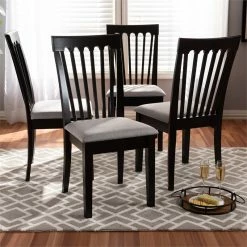 Buy ❤️ Baxton Studio Minette Fabric And Wood Dining Chairs In Gray And Brown Set Of 4 😉 14 Buy ❤️ Baxton Studio Minette Fabric And Wood Dining Chairs In Gray And Brown Set Of 4 😉 -Cheap Office Chairs Store 1924199 5 L