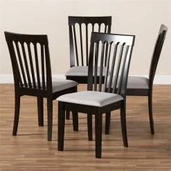 Buy ❤️ Baxton Studio Minette Fabric And Wood Dining Chairs In Gray And Brown Set Of 4 😉 15 Buy ❤️ Baxton Studio Minette Fabric And Wood Dining Chairs In Gray And Brown Set Of 4 😉 -Cheap Office Chairs Store 1924199 6 L