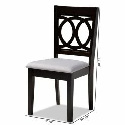 Flash Sale 💯 Baxton Studio Lenoir Fabric And Wood Dining Chairs In Gray And Brown (Set Of 4) ✨ -Cheap Office Chairs Store 1924201 1 L