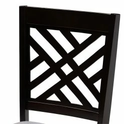 Flash Sale 🔔 Baxton Studio Caron Fabric And Wood Dining Chairs In Gray And Brown (Set Of 4) 😉 -Cheap Office Chairs Store 1924203 1 L