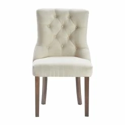 Buy 🌟 Finch Elmhurst Cream Tufted Dining Chair Set Of 2 🔥 -Cheap Office Chairs Store 1924432 4 L