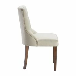 Buy 🌟 Finch Elmhurst Cream Tufted Dining Chair Set Of 2 🔥 -Cheap Office Chairs Store 1924432 5 L