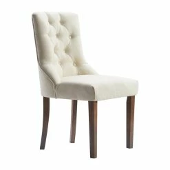 Buy 🌟 Finch Elmhurst Cream Tufted Dining Chair Set Of 2 🔥 -Cheap Office Chairs Store 1924432 L