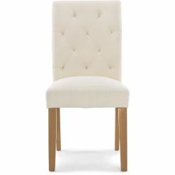 New ⭐ Finch Westport Tufted Dining Chair Set Of 2 Cream 🥰 -Cheap Office Chairs Store 1924461 12 L