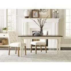 New ⭐ Finch Westport Tufted Dining Chair Set Of 2 Cream 🥰 -Cheap Office Chairs Store 1924461 7 L