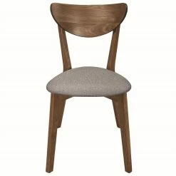 Discount ⭐ Coaster Alfredo Dining Side Chair In Natural Walnut And Gray 🔔 -Cheap Office Chairs Store 1926908 2 L