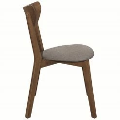 Discount ⭐ Coaster Alfredo Dining Side Chair In Natural Walnut And Gray 🔔 -Cheap Office Chairs Store 1926908 3 L