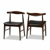 Best Sale โค๏ธ Baxton Studio Eira Faux Leather And Wood Dining Chairs In Black (Set Of 2) โ 2 Best Sale โค๏ธ Baxton Studio Eira Faux Leather And Wood Dining Chairs In Black (Set Of 2) โ -Cheap Office Chairs Store 1935333 L
