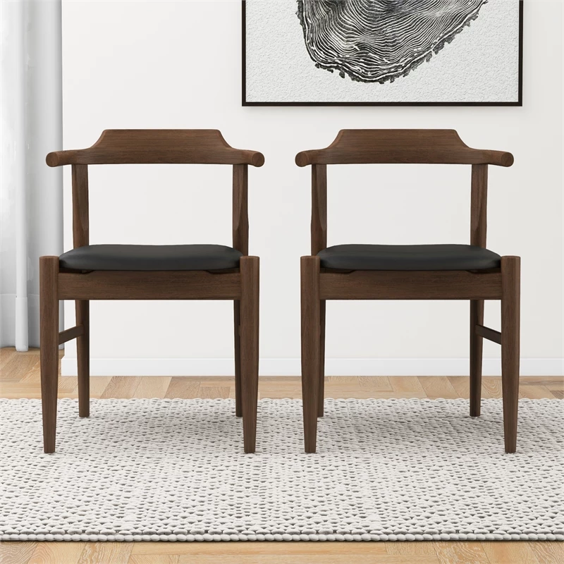 Cheapest ๐ Ashcroft Kathy Mid-Century Modern Black Faux Leather Dining Chair (Set Of 2) โค๏ธ 4 Cheapest ๐ Ashcroft Kathy Mid-Century Modern Black Faux Leather Dining Chair (Set Of 2) โค๏ธ - Image 2
