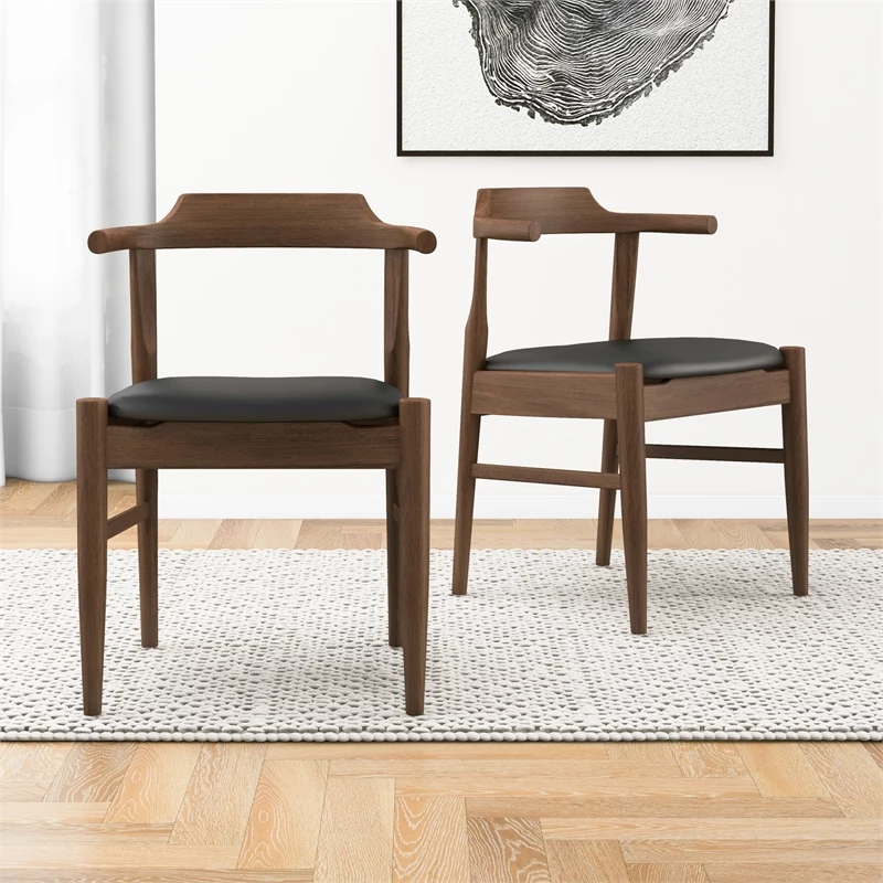 Cheapest ๐ Ashcroft Kathy Mid-Century Modern Black Faux Leather Dining Chair (Set Of 2) โค๏ธ 6 Cheapest ๐ Ashcroft Kathy Mid-Century Modern Black Faux Leather Dining Chair (Set Of 2) โค๏ธ - Image 4