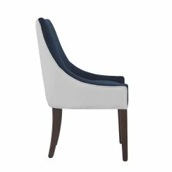 Budget 😀 Comfort Pointe Jolie Upholstered Navy Blue And White Fabric Dining Chair ✔️ 18 Budget 😀 Comfort Pointe Jolie Upholstered Navy Blue And White Fabric Dining Chair ✔️ -Cheap Office Chairs Store 1942215 15 L