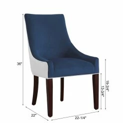 Budget 😀 Comfort Pointe Jolie Upholstered Navy Blue And White Fabric Dining Chair ✔️ 25 Budget 😀 Comfort Pointe Jolie Upholstered Navy Blue And White Fabric Dining Chair ✔️ -Cheap Office Chairs Store 1942215 22 L