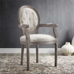 Coupon 👍 Modway Arise Tufted Dining Arm Chair In Beige 🤩 -Cheap Office Chairs Store 1945051 1 L