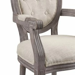 Coupon 👍 Modway Arise Tufted Dining Arm Chair In Beige 🤩 -Cheap Office Chairs Store 1945051 4 L