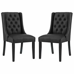 Hot Sale 🔔 Modway Baronet Faux Leather Tufted Dining Side Chair (Set Of 2) 🔔