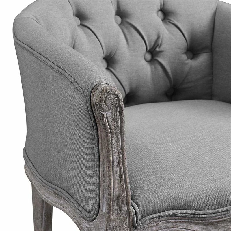 Discount 🎉 Modway Crown Tufted Dining Arm Chair In Light Gray 🛒 7 Discount 🎉 Modway Crown Tufted Dining Arm Chair In Light Gray 🛒 - Image 5