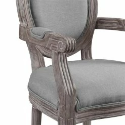Cheapest ✔️ Modway Emanate Upholstered Dining Arm Chair In Light Gray 🔥 -Cheap Office Chairs Store 1945493 4 L