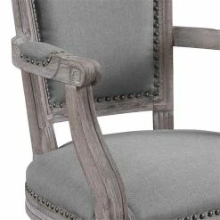 Brand new 😍 Modway Penchant Upholstered Dining Arm Chair In Light Gray 👏 -Cheap Office Chairs Store 1945999 4 L