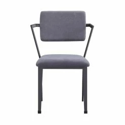 Outlet ❤️ ACME Furniture ACME Cargo Upholstered Dining Arm Chair In Gray And Gunmetal (Set Of 2) 👏 8 Outlet ❤️ ACME Furniture ACME Cargo Upholstered Dining Arm Chair In Gray And Gunmetal (Set Of 2) 👏 -Cheap Office Chairs Store 1947459 1 L