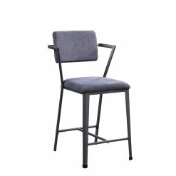 Best reviews of ๐ฅฐ ACME Furniture ACME Cargo Counter Height Chair (Set Of 2) In Fabric & Gunmetal โญ